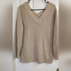 Rue21 Taupe V-Neck Sweater